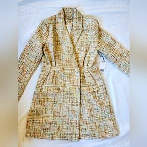 Jason wu tweed blazer boucle cream long size M NWT
